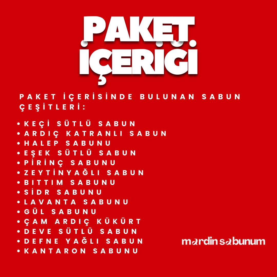 DENEME PAKETİ ( 14 ÇEŞİT SABUN ) ( 14 Adet )